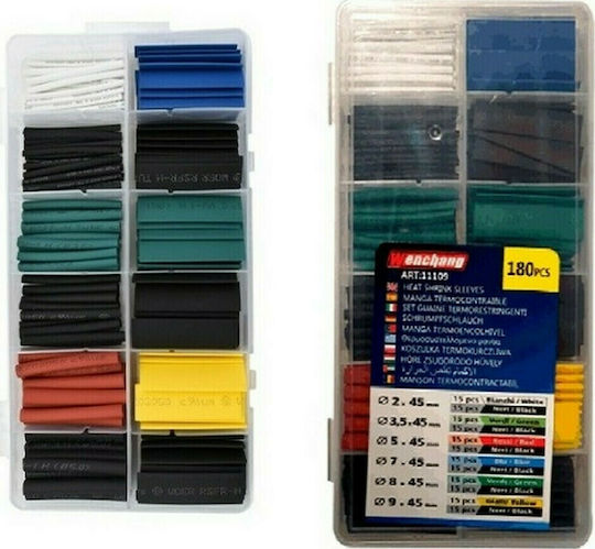 SKS Tools Wenchang 03002HSS50CL Θερμοσυστελλόμενα Καλώδια Κασετίνα 180τμχ Μαύρο 180τμχ 11109