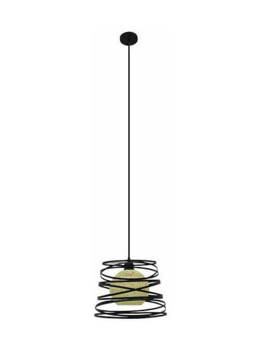 GloboStar Carter Pendant Light Black Grid with Socket E27 32x33x25cm