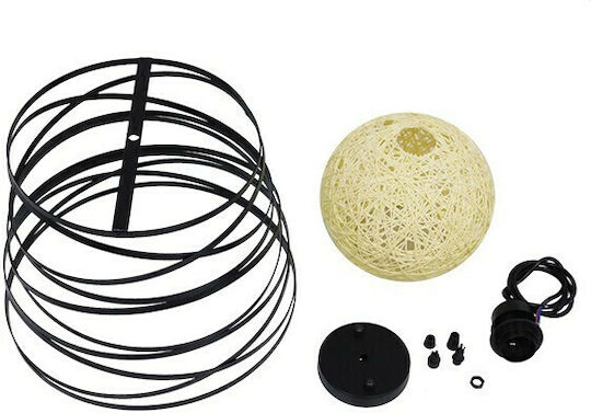 GloboStar Carter Pendant Light Black Grid with Socket E27 32x33x25cm