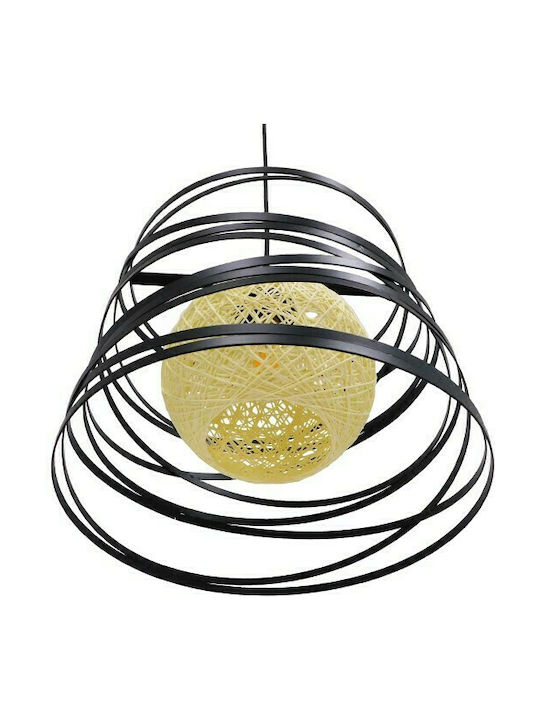 GloboStar Carter Pendant Light Black Grid with Socket E27 32x33x25cm