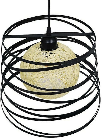 GloboStar Carter Pendant Light Black Grid with Socket E27 32x33x25cm