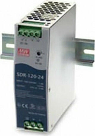Mean Well Τροφοδοτικό Ράγας SDR120-12 με Έξοδο 12V και Ισχύ 120W 10A