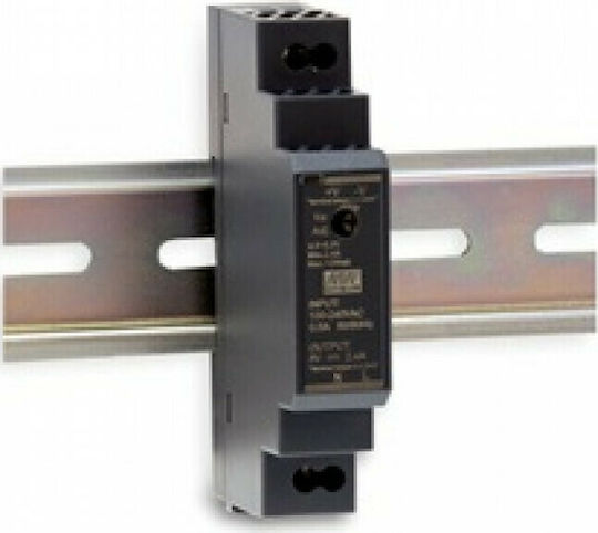 Mean Well HDR15-5 DIN Rail Power Supply 2.4A/5V/12W