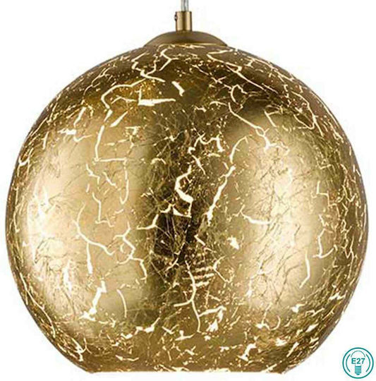 Wofi Fara Pendant Light Gold with Socket E27 30cm