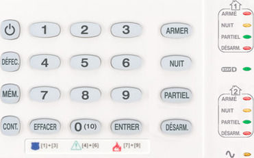Paradox K10H Sicherheitszugangskontroll-Tastaturen in Weiß Farbe