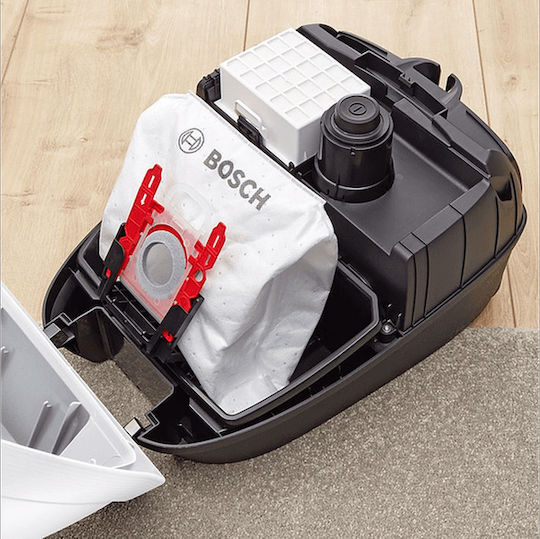 Bosch BGB6SIL1 Vacuum Cleaner 700W Bagged 4.5lt White