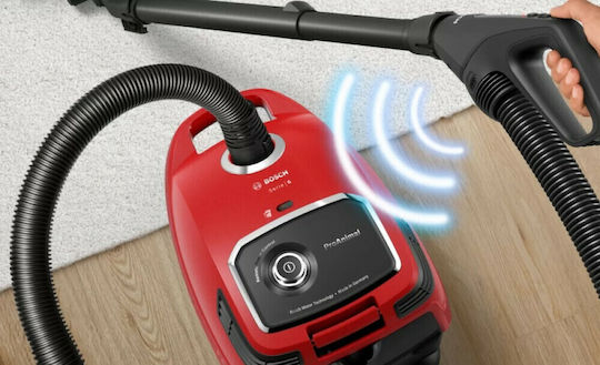 Bosch BGL6PET1 Ηλεκτρική Σκούπα 700W με Σακούλα 4lt Κόκκινη