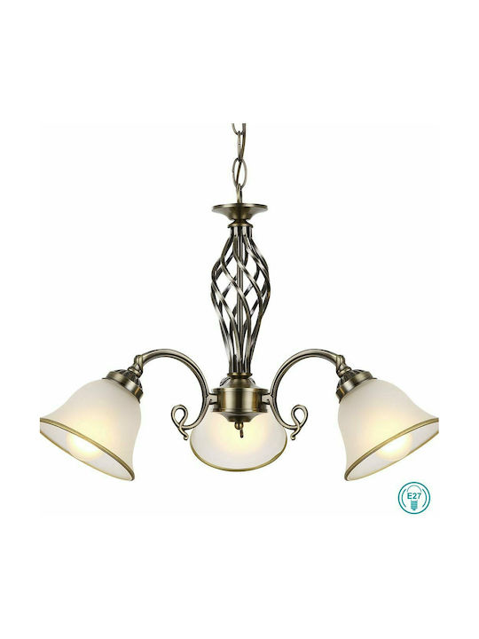 Globo Lighting Odin Κρεμαστό Φωτιστικό Μπρούτζινο με Ντουί E27 60εκ.