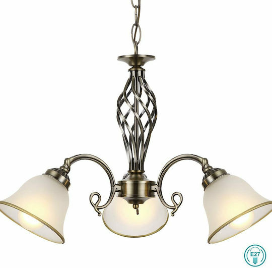 Globo Lighting Odin Висящо Осветително Тяло Бронзов с Цокъл E27 60см.