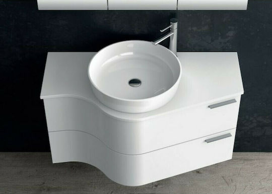 Karag Forma 100 Waschtisch mit Waschbecken Mattlack L100xB53xH50cm Weiß