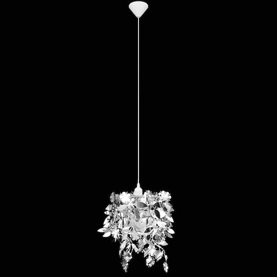 vidaXL Pendant Light Silver with Socket E27 21.5x30cm