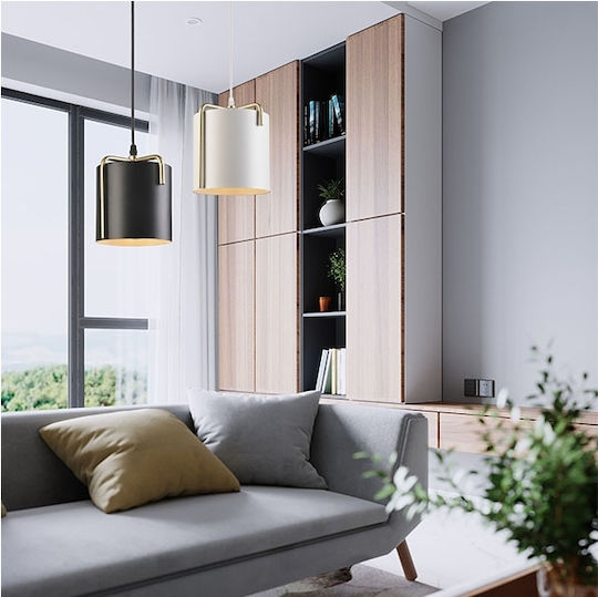 Hatzipantos Stores Pendant Light Black with Socket E27 20cm