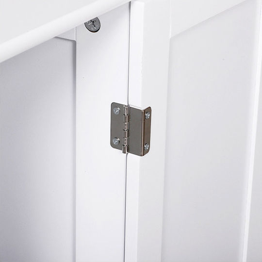 Kleankin 834-181 Cabinet de baie L56xA30xÎ83cm Alb
