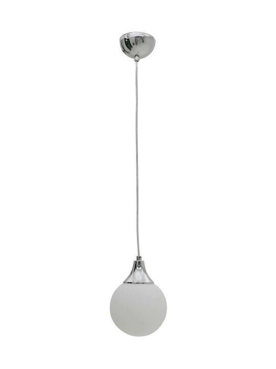 Click Pendant Light White with Socket E27 15x15x80cm