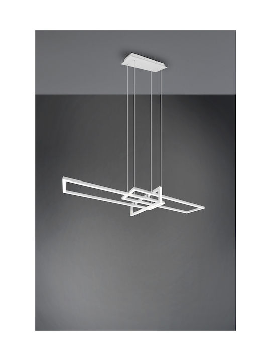 Trio Lighting Salinas Adjustable Pendant Light White Rail 110x40x40cm