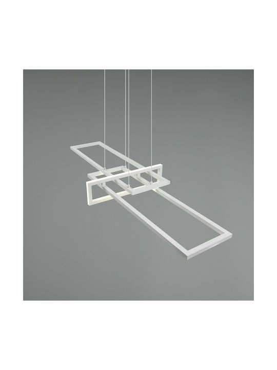 Trio Lighting Salinas Adjustable Pendant Light White Rail 110x40x40cm