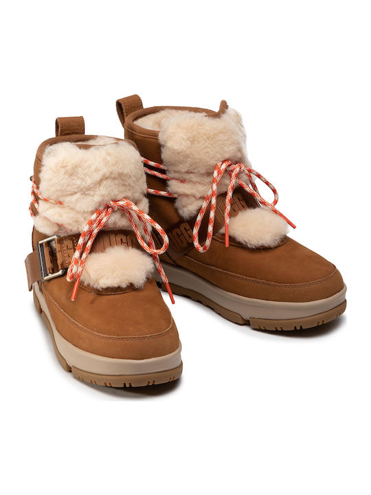 Класически Weather Hiker Дамски ботуши с козина Тауп