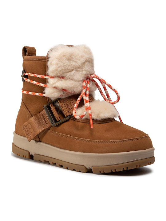 Класически Weather Hiker Дамски ботуши с козина Тауп