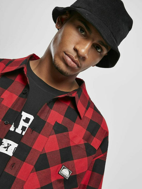 SP029 Long-sleeved Flannel Shirt Checked Red