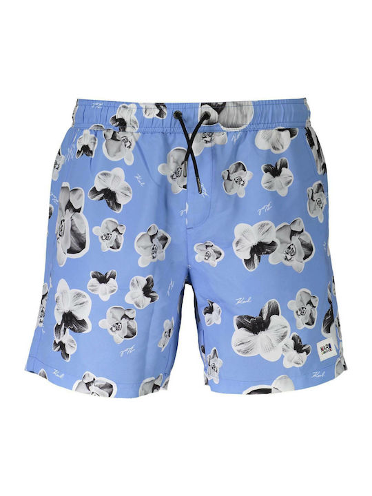 Men's Swimwear Shorts Light Blue Floral