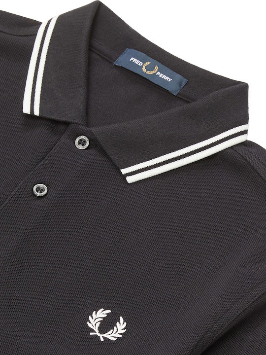 Men's Long Sleeve Polo Blouse Black