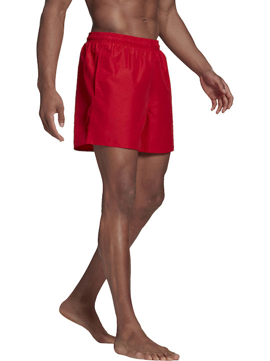 Solid Men's Swimwear Shorts Red