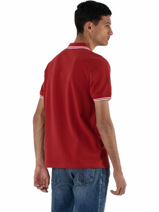 Fred Perry Men's Short Sleeve Blouse Polo Red