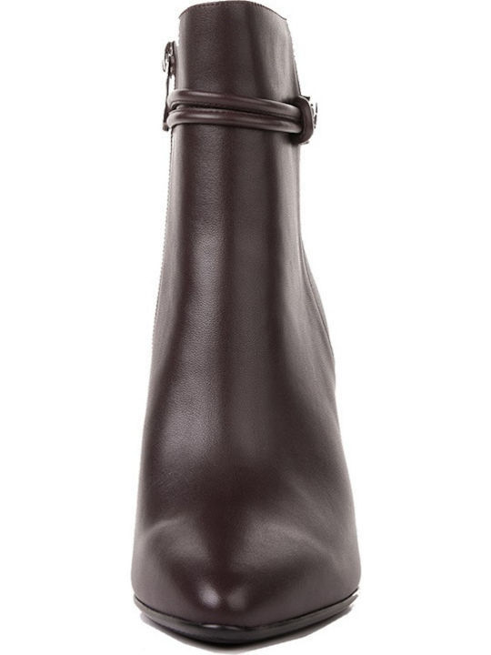 AMQ12-90B Ghete Dama Din Piele Ankle Boots Maro