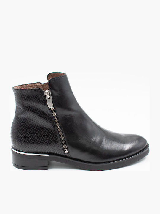 Leather Women's Ankle Boots Black