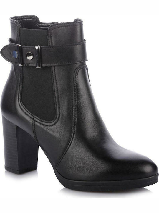 Fardoulis 1165 Leather Women's Ankle Boots Black