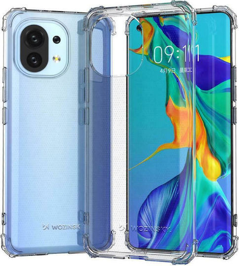 Wozinsky Anti Shock Durable Back Cover Σιλικόνης Σετ με Τζαμάκι Διάφανο (Xiaomi Mi 11)