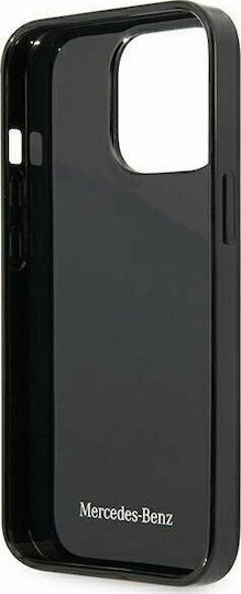 Mercedes-Benz Silver Stars Pattern Back Cover Πλαστικό Μαύρο (iPhone 13 Pro)