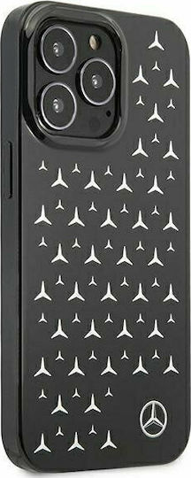 Mercedes-Benz Silver Stars Pattern Back Cover Πλαστικό Μαύρο (iPhone 13 Pro)