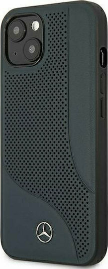 Mercedes-Benz Leather Perforated Area Umschlag Rückseite Leder Marineblau (iPhone 13 Mini)