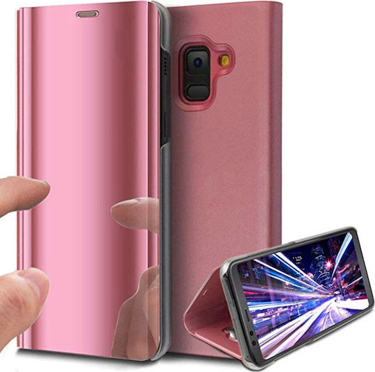 Hurtel Clear View Book Plastic Rose Gold (Galaxy J6)