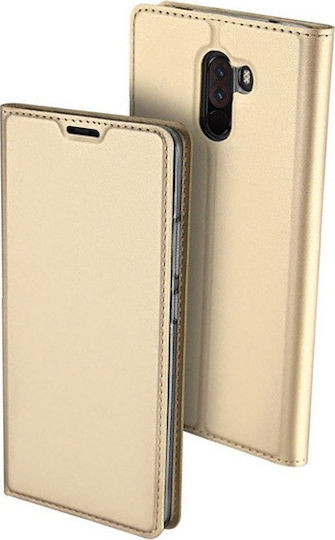 Dux Ducis Skin Pro Book Δερματίνης Χρυσό (Pocophone F1)