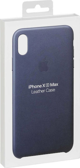 Apple Umschlag Rückseite Leder Blau (iPhone XS Max)