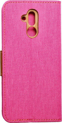 Forcell Bookstyle Canvas Tesatura Fuchsia (Huawei Mate 20 Lite)