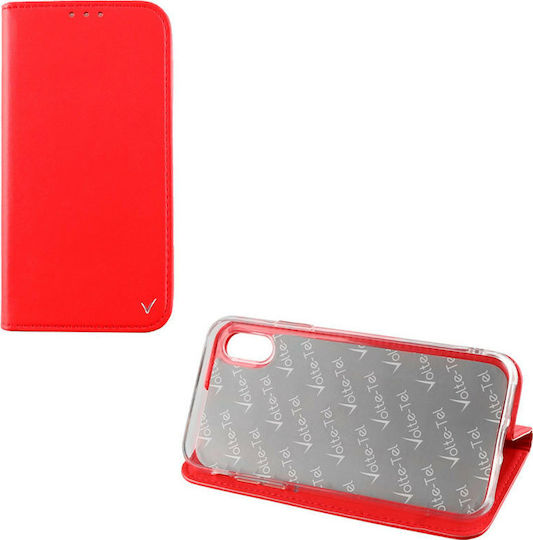 Volte-Tel Pocket Magnet Buchen Sie Synthetisches Leder Rot (iPhone X / Xs)