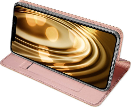 Dux Ducis Skin Pro Книга Изкуствена кожа Розово злато (iPhone XR)