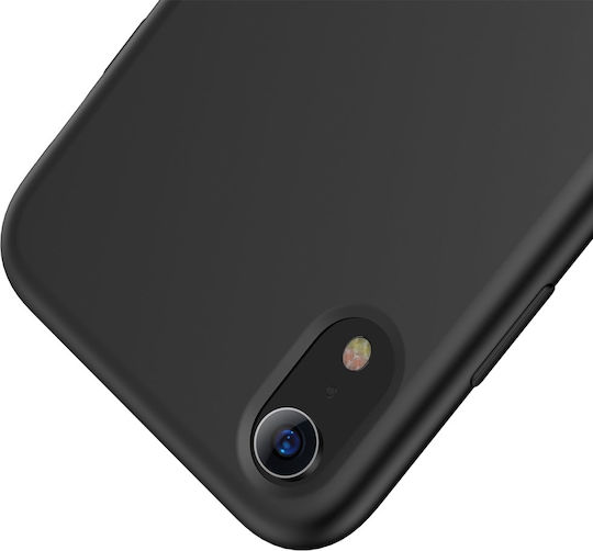 Matt Back Cover Σιλικόνης 1.2mm Μαύρο (iPhone XR)