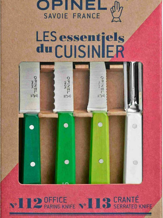 Opinel Essential Primavera Σετ Μαχαίρια από Ανοξείδωτο Ατσάλι 4τμχ