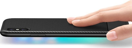 iPaky IPAKY iPhone XR IPAKY Carbon Etui Back Cover Silicone Black (iPhone XR)