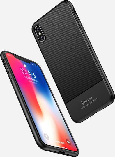 iPaky IPAKY iPhone XR IPAKY Carbon Etui Back Cover Silicone Black (iPhone XR)