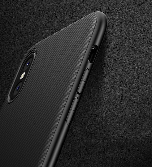 iPaky IPAKY iPhone XR IPAKY Carbon Etui Back Cover Silicone Black (iPhone XR)