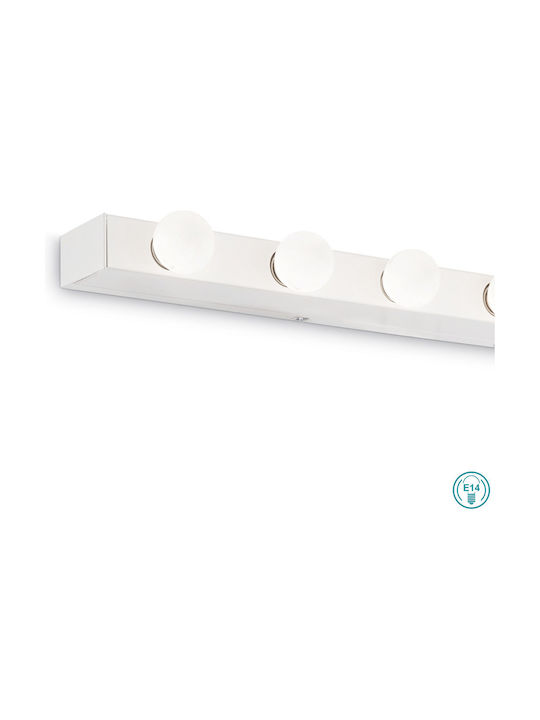 Ideal Lux Prive Modern Wall Lamp with Socket E14 White Width 60.5cm