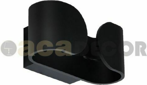 Aca Nephele Modern Leuchte Wand mit Integrierter LED und Warmweißes Licht Schwarz 16x9x7cm
