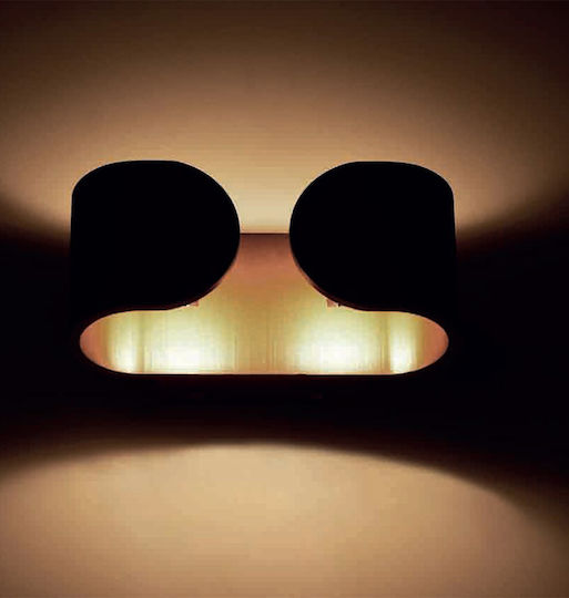 Aca Nephele Modern Leuchte Wand mit Integrierter LED und Warmweißes Licht Schwarz 16x9x7cm