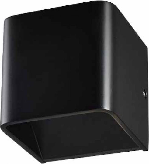 Aca Nephele Clasic Lumină de Perete cu LED Integrat și Lumină Alb Cald Negru 10x10x10cm