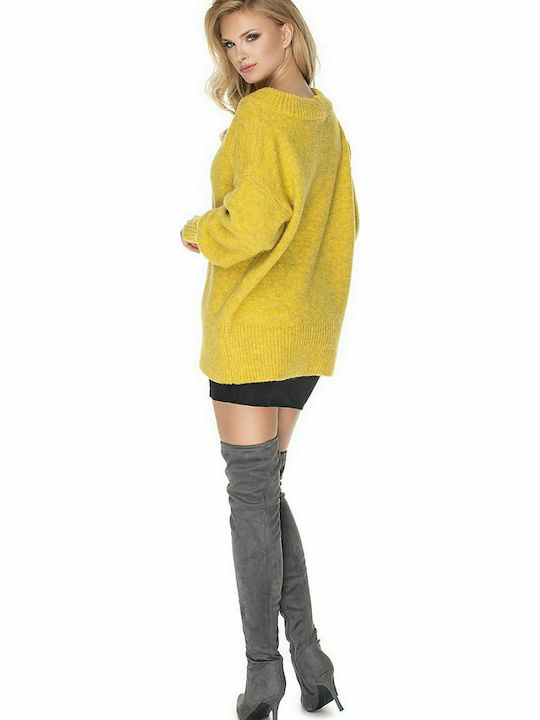 PeeKaBoo 30064 Women's Long Sleeve Sweater Yellow 135317